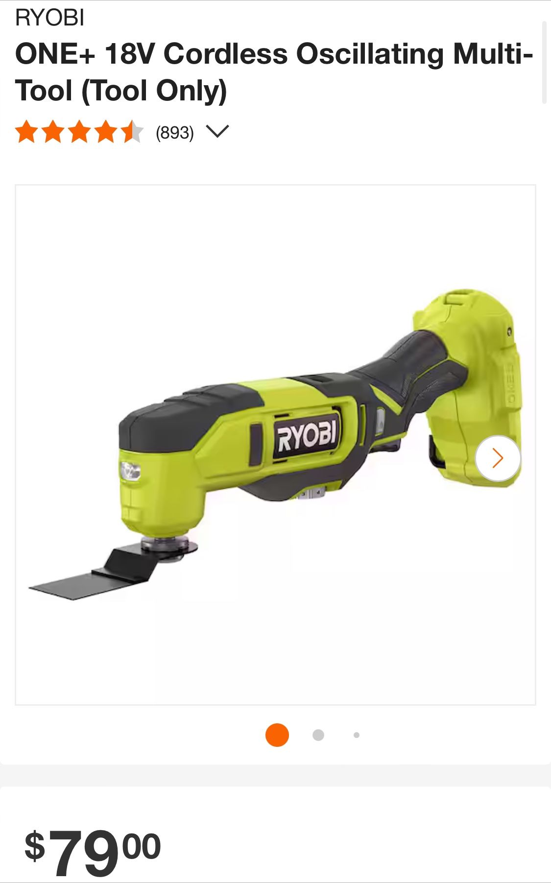 Oscillating Multitool Ryobi P246 Home Depot Ryobi 18v Tools Ryobi