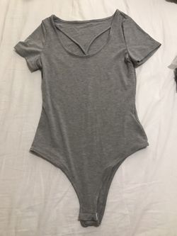 gray bodysuit