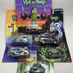 2020 Hot Wheels - RICK & MORTY (Pop Culture) Complete Set Of 5 including CHASE