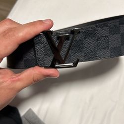 Louis Vuitton Belt (Black And Gray) 