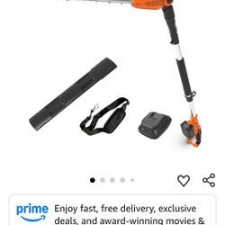 GARCARE Hedge Trimmers Cordless with Battery - Pole Hedge Trimmer with 20V 4.0Ah Li-Ion Battery & Quick Charger, 450mm Laser Cut Blade
