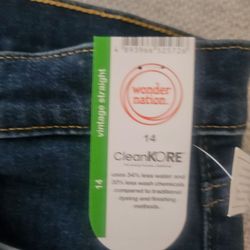 Wonder Nation Vintage Straight Jeans Size 14