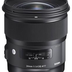 Sigma 24mm Canon Lens F/1.4 Art Lens For Canon EF