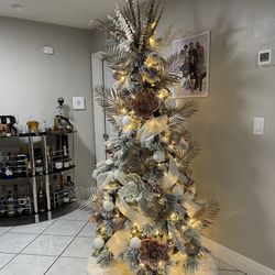 White And Rose gold Christmas Decor