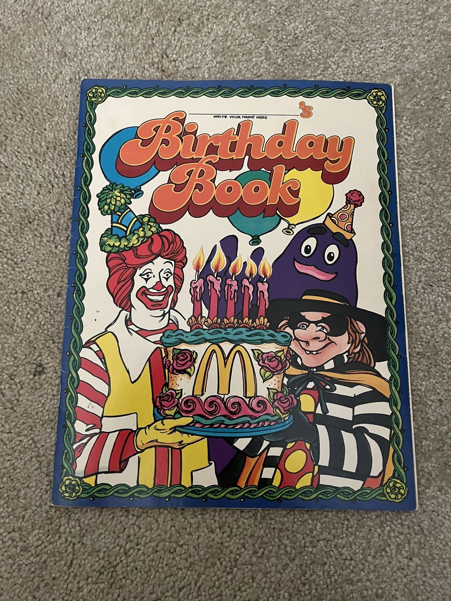 1983 McDonald’s Birthday Party Book