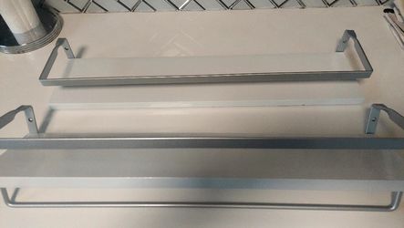 Wall Kitchen Shelves White And Silver