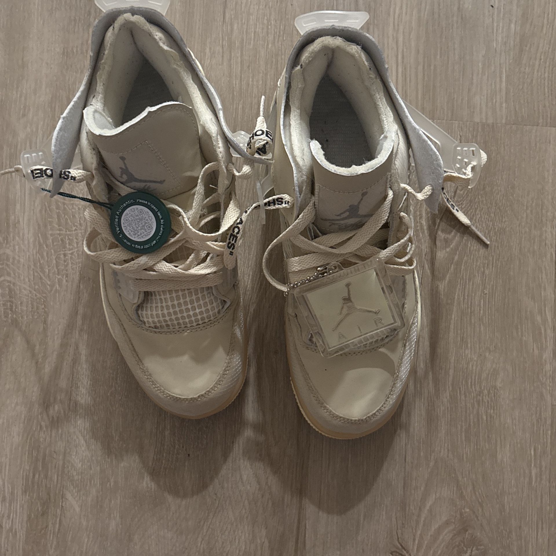 Off White Air Jordan 4 , Size 7 (no Box,no Insoles)