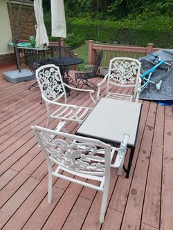 Patio Sets with table metal