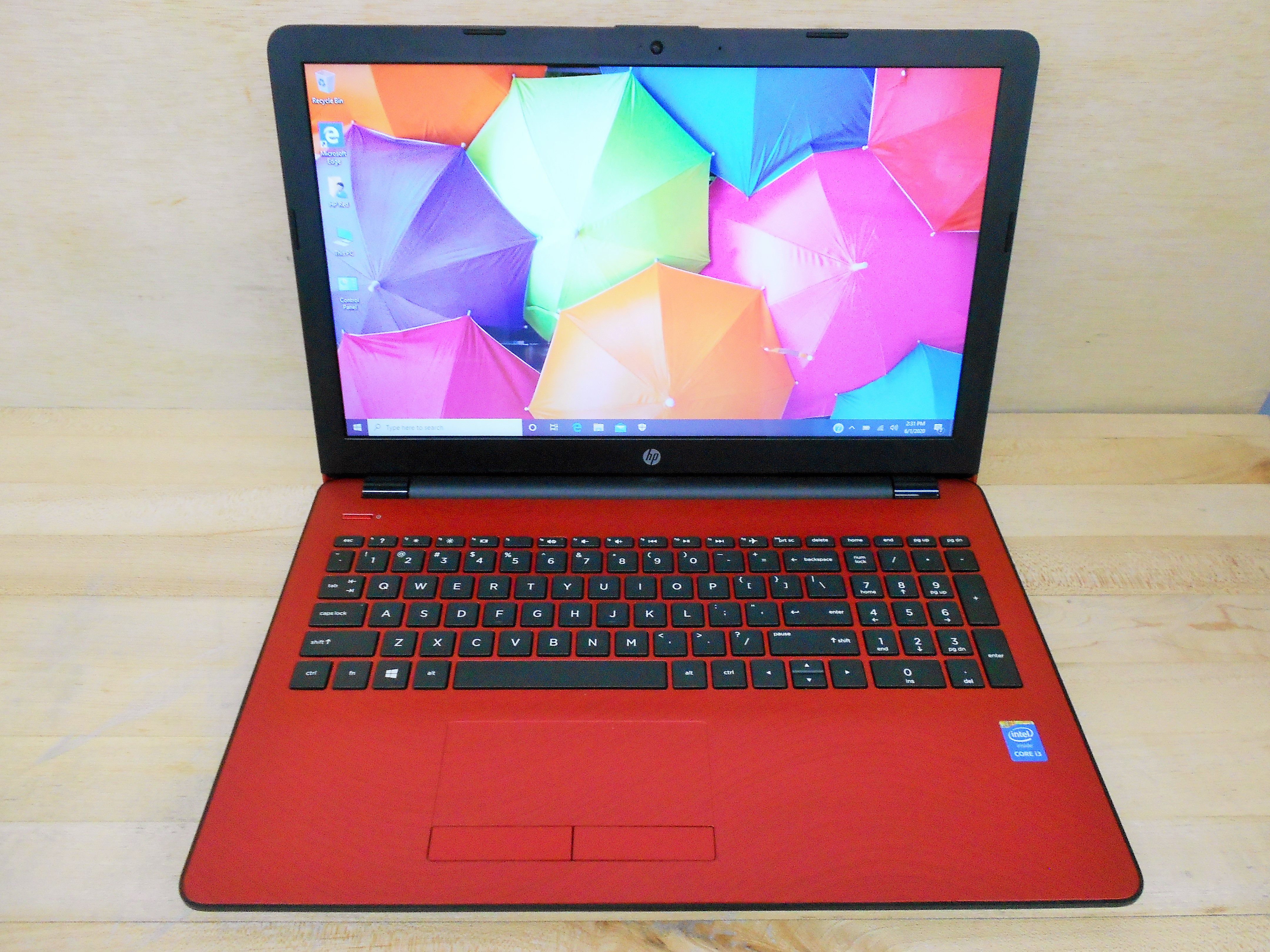 HP 15 inches red laptop