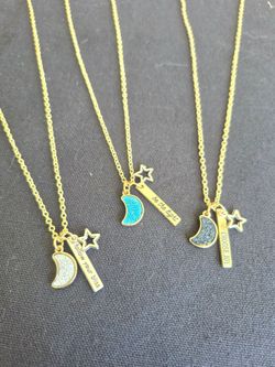 3pc moon necklace set