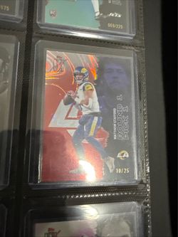 Topps Signature Class 2025 Matthew Stafford LA Rams Red 9/25 #32 Number Match