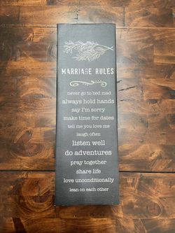 Marriage Rules Wall Decor