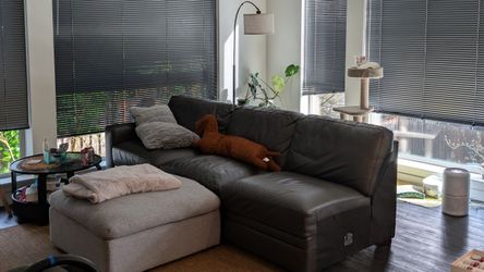 Chateau d'Ax Italian Leather Sofa - Great Condition