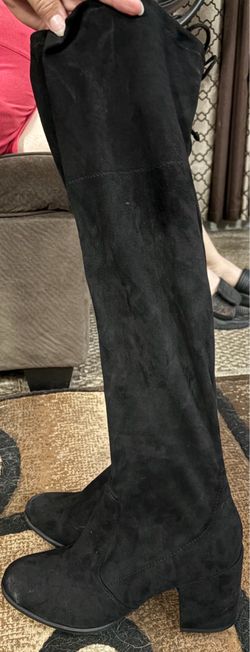 New Suede Black knee high  Size 9