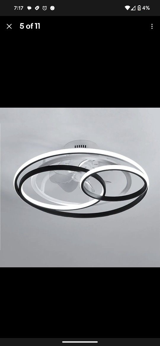 Brand new Ceiling Fans with Lighting and Remote Control, Modern LED semi-Flush Mounted Ceiling