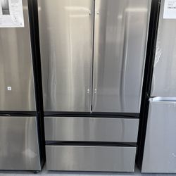 36 Inch Smart 4-Door French Door Refrigerator with 31 cu.ft. Total Capacity, Slide-in Shelf, All-Around Cooling, Four Ice Types, Internal Water Dispen