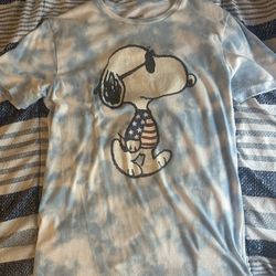 Peanuts Snoopy Tye dye Shirt Med Tall