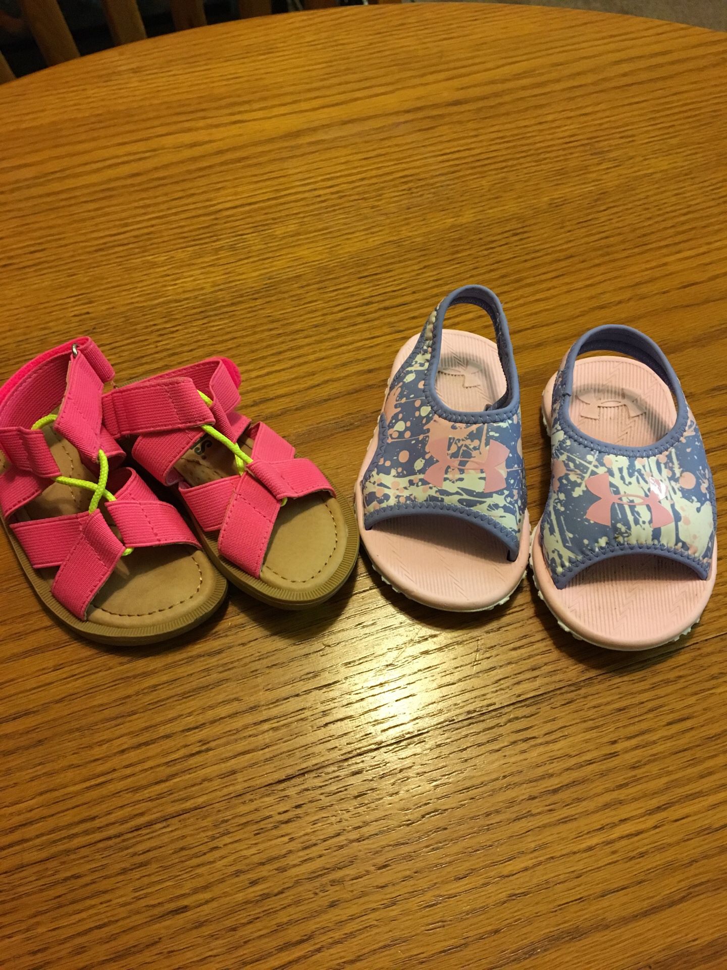 Toddler sandals size 7. Worn once each