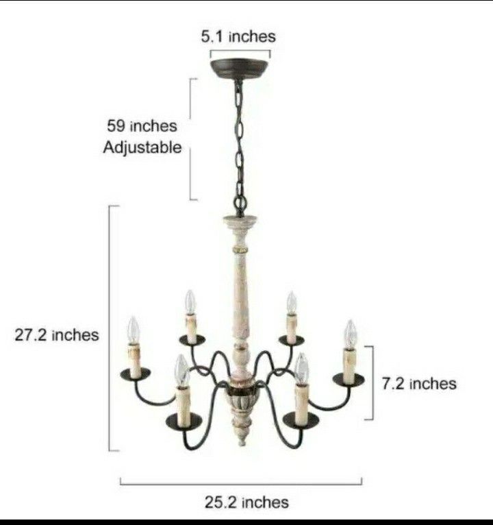 LNC 6 Light Chandelier