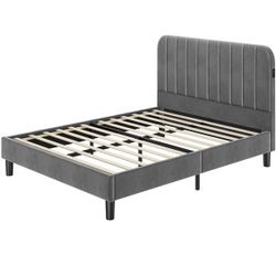 Queen Upholstered Bed Frame with Headboard