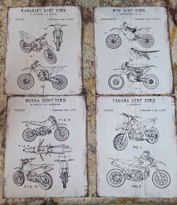Dirt Bike Patent Prints
