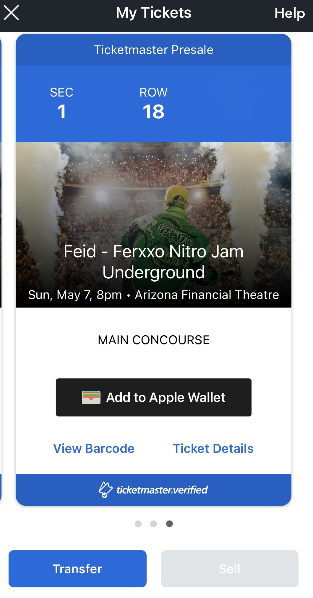 Feid Concert Ticket- May 7th Ferro