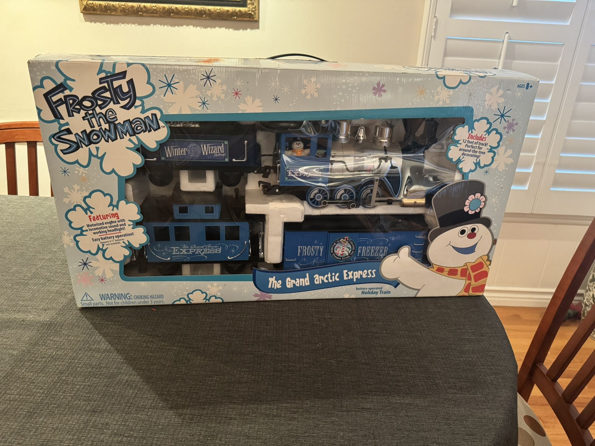 The Grand Arctic Express featuring Frosty the Snowman. Includes 12 feet of track. New in box!