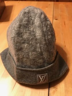 LOUIS VUITTON Wool Bonnet Petit Damier Beanie Hat