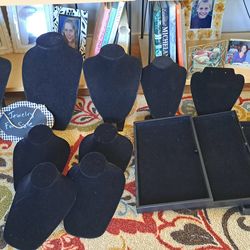 Jewelry display busts and necklace/ jewelry display items