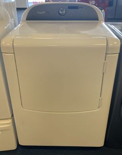 White Whirlpool Cabrio Platinum Modern Style Electric Dryer (6-0109)