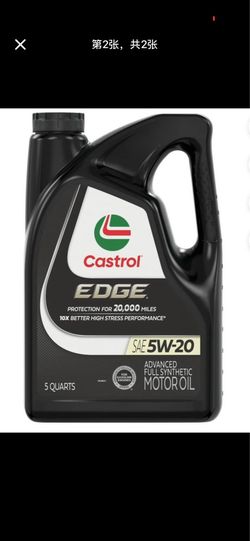 Castrol full synthetic motor oil edge 5w-20, 0w-20, 5w-30