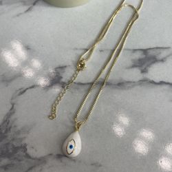 Gold Plated Evil Eye Necklace