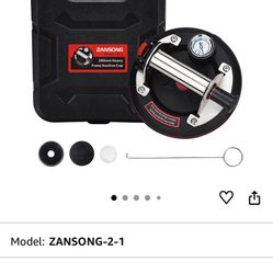 ZANSONGO2 Heavy Duty Vacuum Suction Cup Lifter for Glass, Air Conditioner, Washing Machine, Refrigerator with Pressure Gauge(ZANSONG-2-1)