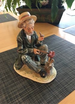Hobo Cooking Sausages Figurine