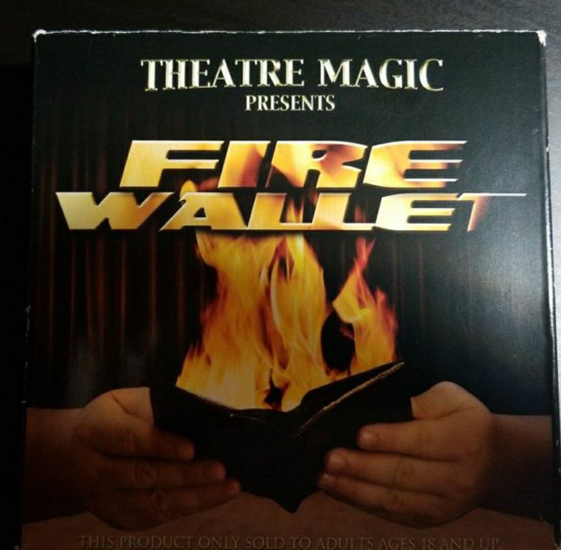 Theater magic fire wallet magic trick and DVD