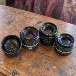 Lot of 4 Vintage Camera Lenses