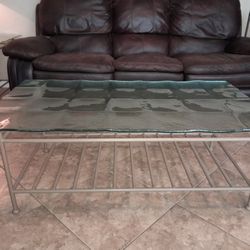 Glass Contemporary Coffee Table And End Tables