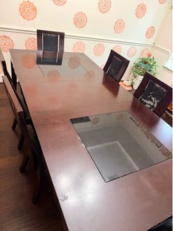 Dinning table with six chairs