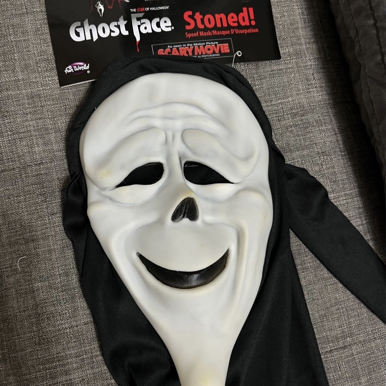 Stoned Scary Movie Ghost Face Mask Halloween Movie Scream Spoof Mask