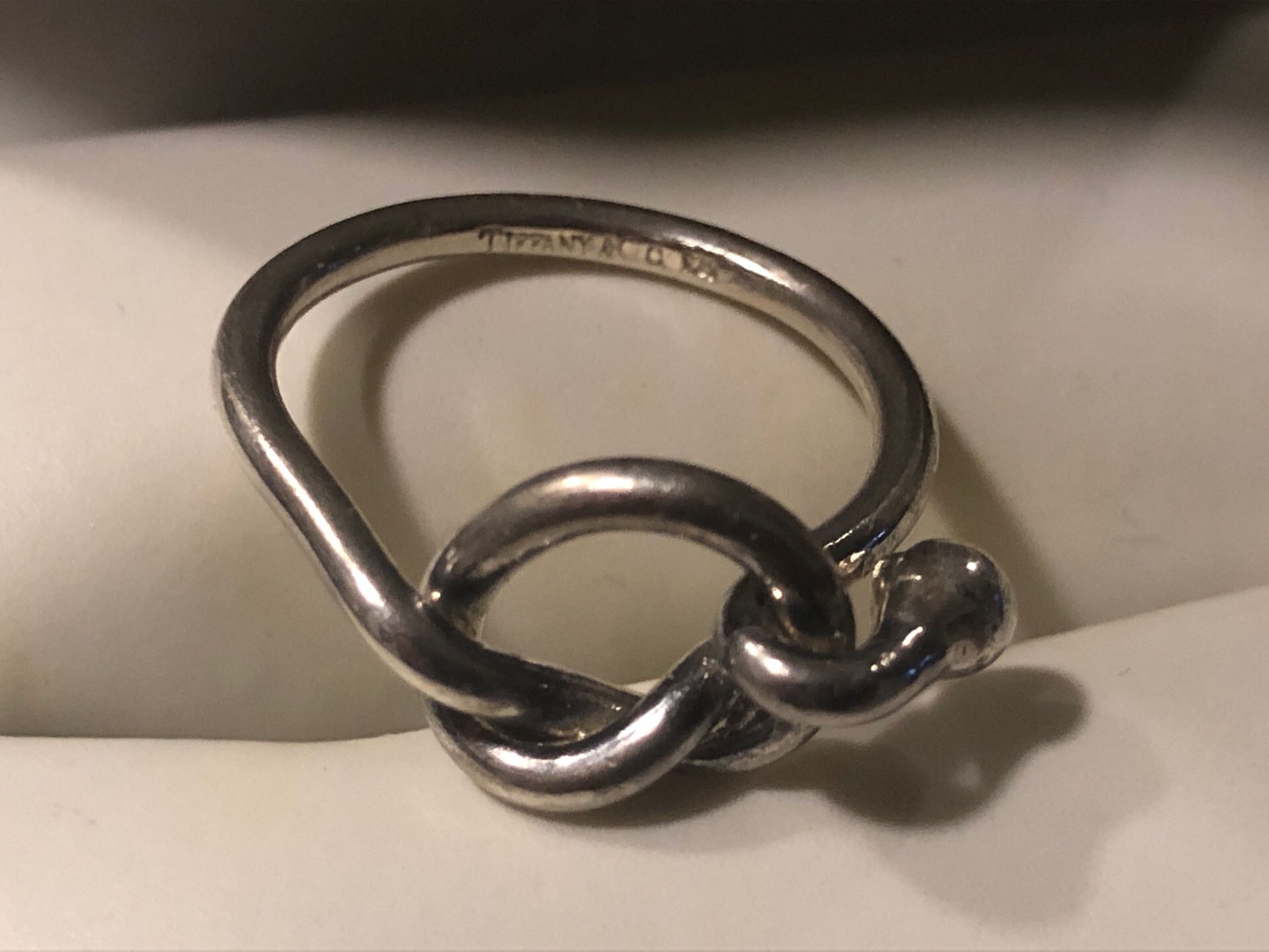 Authentic Vintage Tiffany&co Hook n Knot Sterling Silver Ring