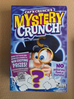 Cap'n Crunche's Mystery Crunch Limited (12.6oz)
Sweetened Corn & Oat cereal
(2 boxes)