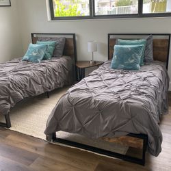 Twin size mattress and bed