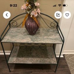 Metal & marble wine rack