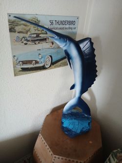 Wood Carving of Deep Sea Marlin