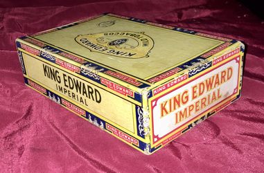KING EDWARD THE SEVENTH CIGARS, CENTENNIAL 1861-1961 CARDBOARD CIGAR BOX