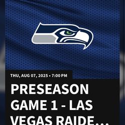 Seahawks Vs Raiders Tickets