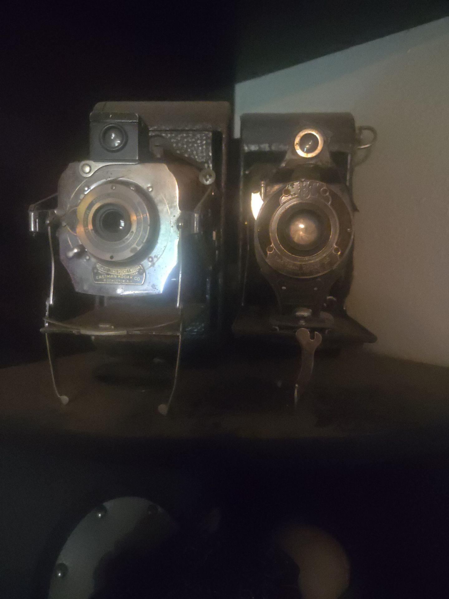 Vintage folding pocket cameras
