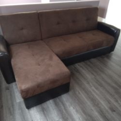 Left Corner Chaisse, Love Seat, And Futon Combination