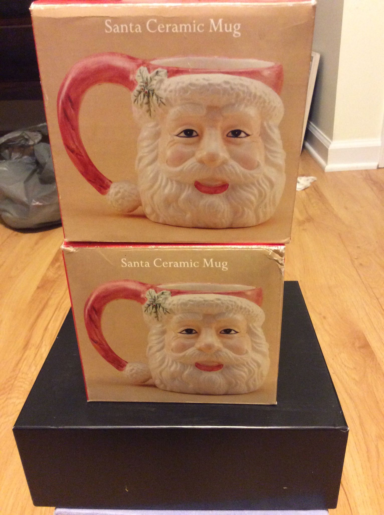 Vintage Santa Mugs New In Box $10 Each