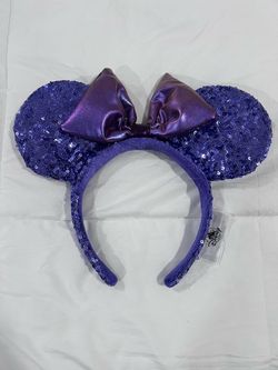 Disney Minnie Mouse Purple Sequin Ears Headband
